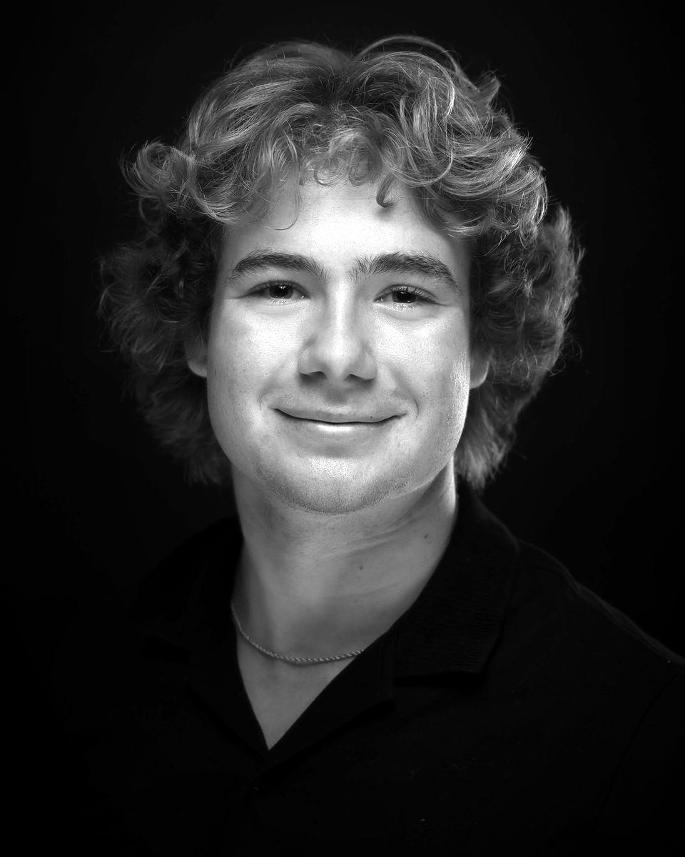 Jared Backhus, black-and-white portrait